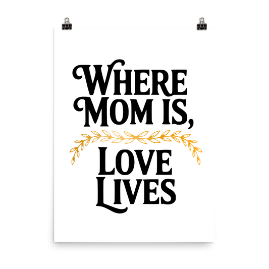 Where Mom Is PRINTABLE Poster – Instant Download Wall Art