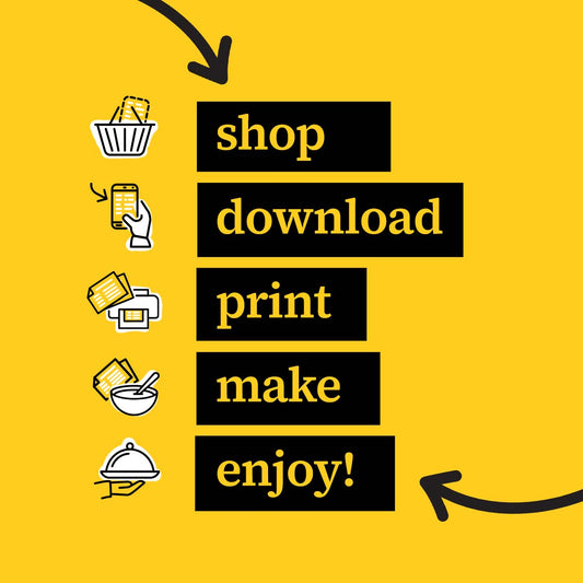 Christmas Bakes Printable Recipe Card Bundle, Set of 6