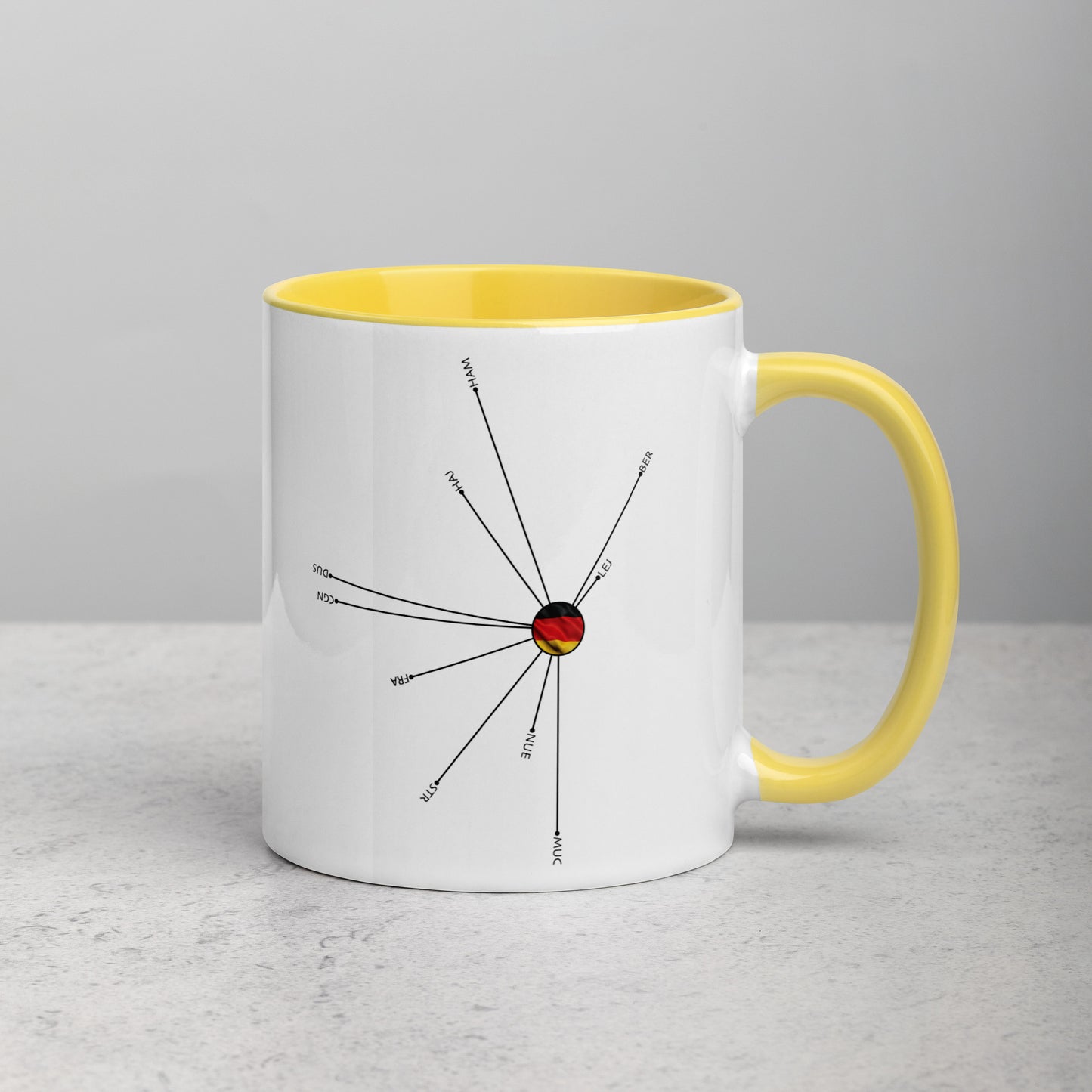 German airports mug detail airport codes Germany travel heritage