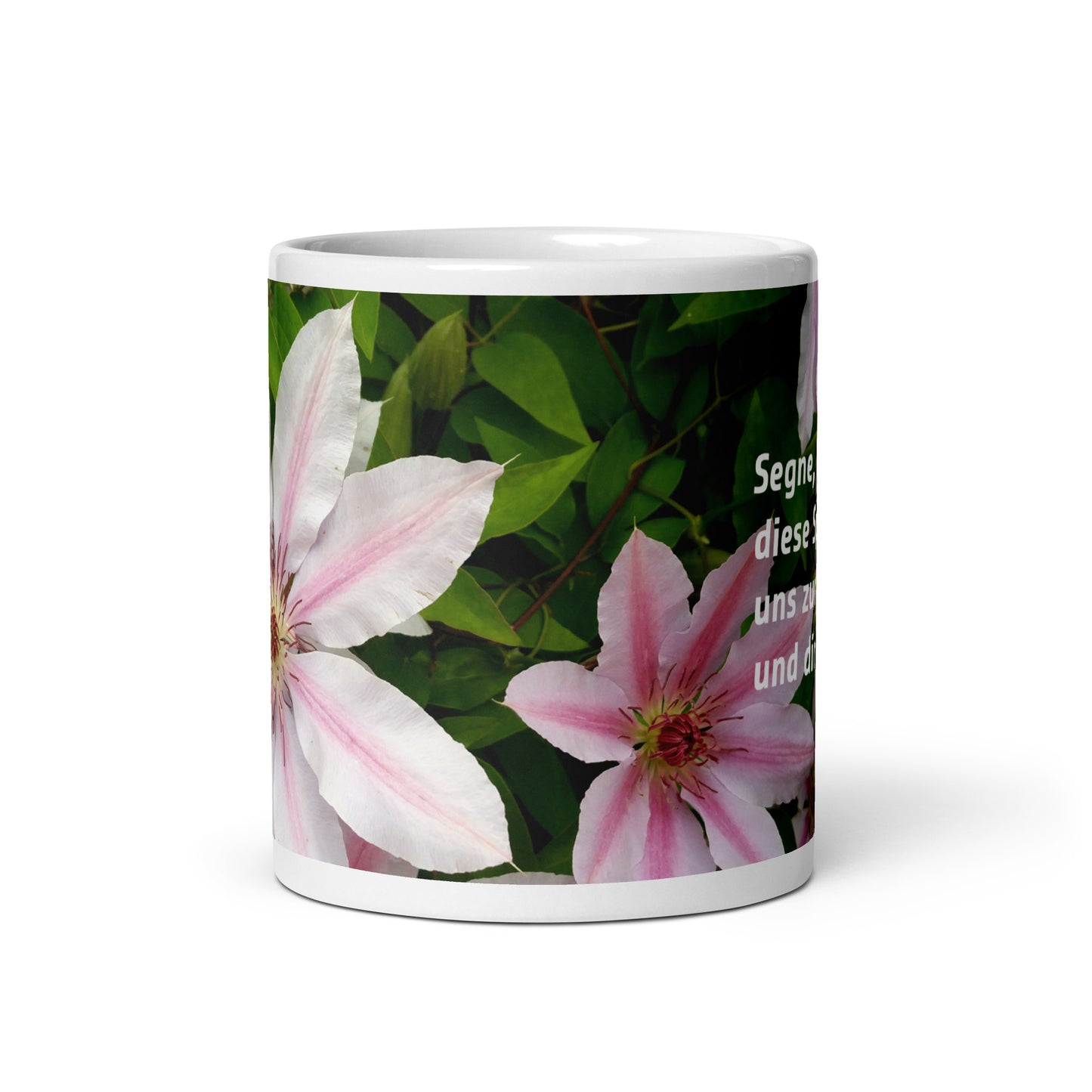 Clematis Mug With German Prayer