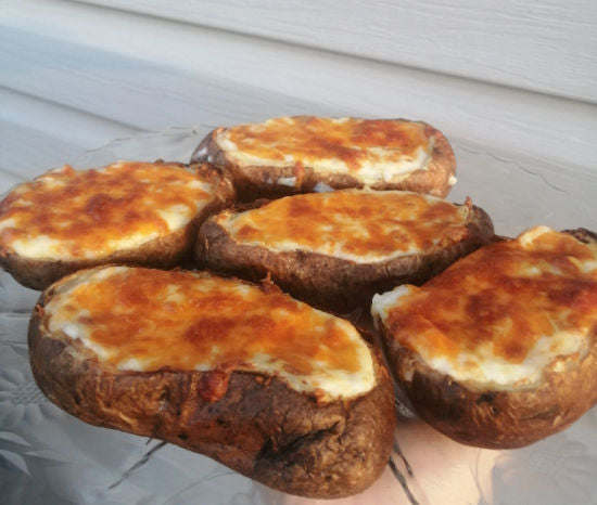 Air Fryer Twice Baked Potatoes ~ Zweimal gebackene Kartoffeln