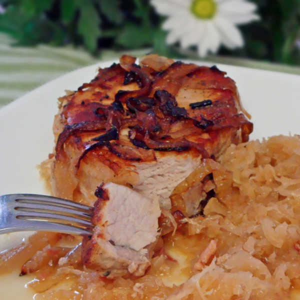 Baked Pork Chop Recipe with Sauerkraut