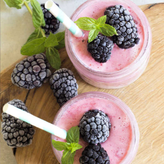 Buttermilk with Blackberries