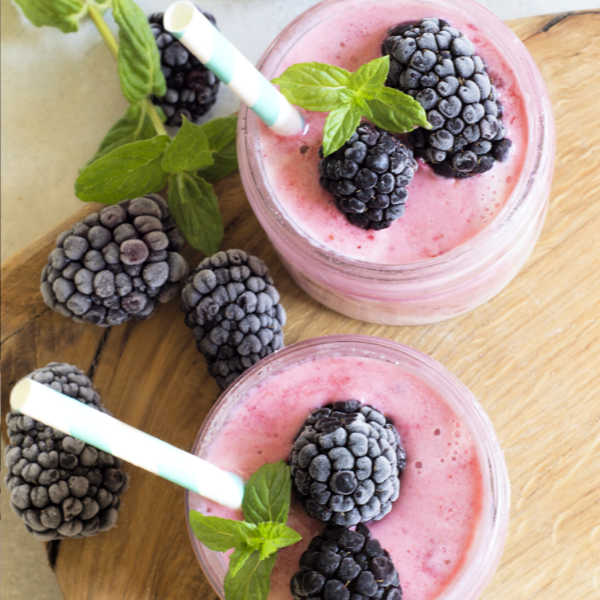 Buttermilk with Blackberries