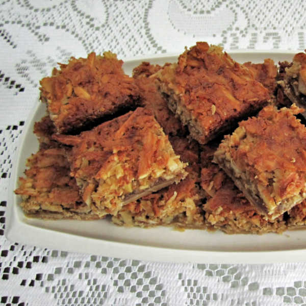Oma's Coconut Bar Recipe with Pecans