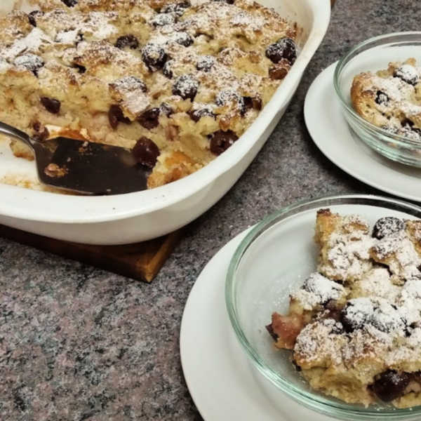 Kirschenmichel ~ Easy Bread Pudding with Cherries