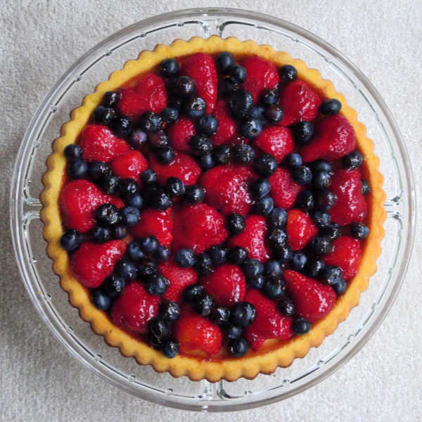 German Fruit Flan ~ Obsttorte