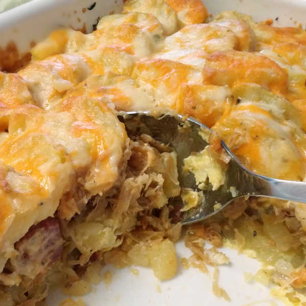 German Sauerkraut Casserole ... perfect for using up leftovers