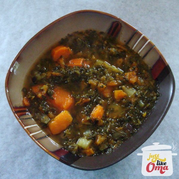 Vegan Kale & Sweet Potato Soup
