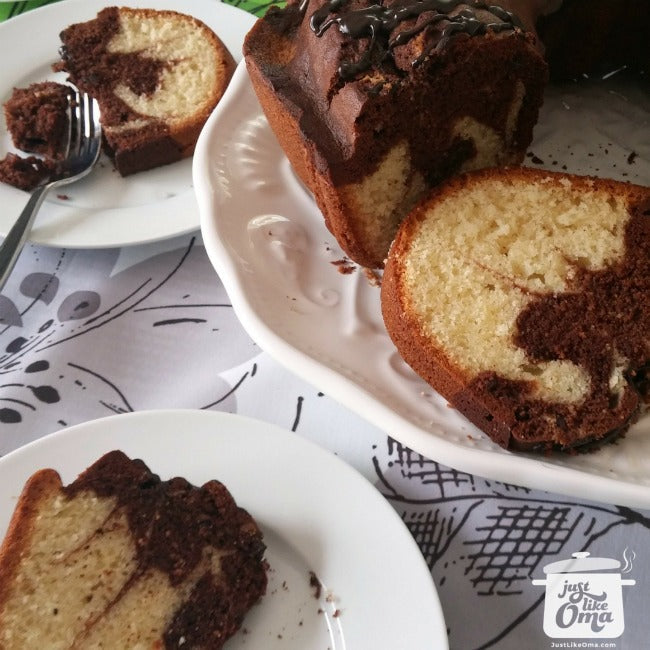 Oma's German Marble Pound Cake Recipe