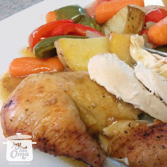 Oma's Recipe for Roasted Chicken Dinner