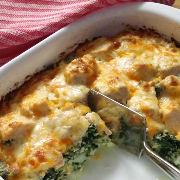 Oma's Salmon Casserole with Spinach