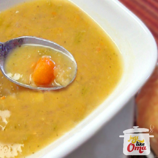 Oma's Vegan Lentil Soup (using red lentils)