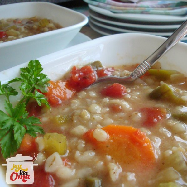 Oma's Vegetarian Barley Soup Recipe