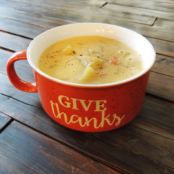 Easy Vegetarian Potato Soup with red peppers (Vegan Recipe)