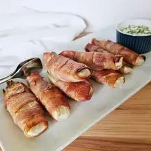 Bacon-Wrapped Belgian Endive & Dip (Chicorée mit Senfdip)
