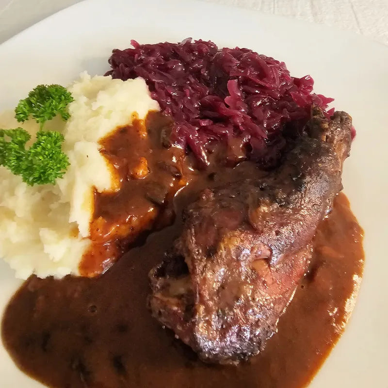 German Stewed Rabbit (Hasenpfeffer)