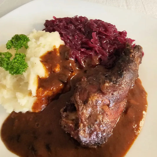 German Stewed Rabbit (Hasenpfeffer)