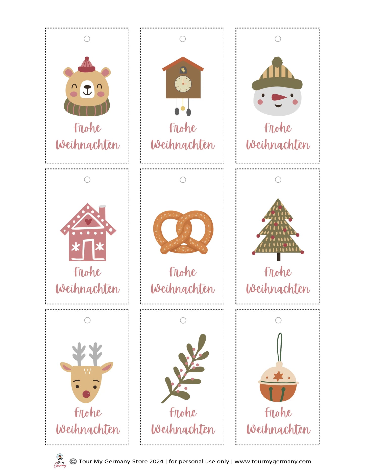 Printable Christmas Gift Tags 3-Pack