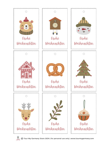 Printable Christmas Gift Tags 3-Pack