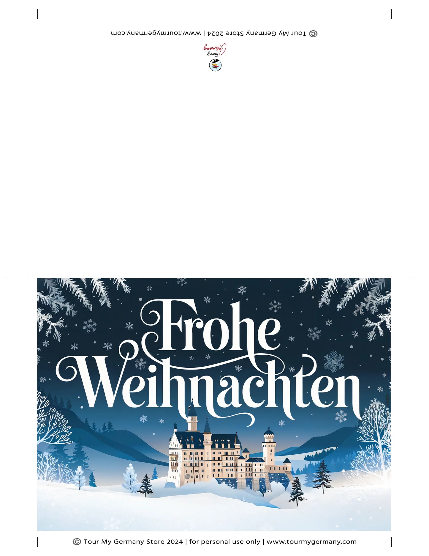 Neuschwanstein Christmas Card