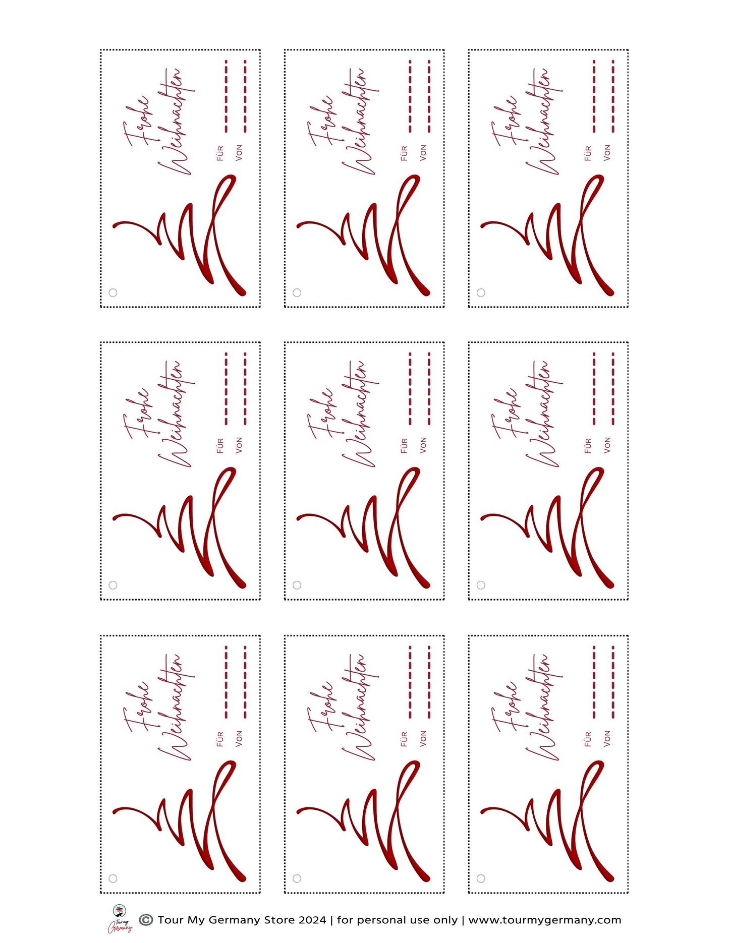 Printable Christmas Gift Tags 3-Pack