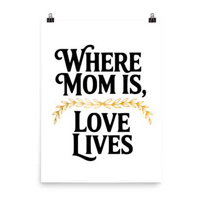 Where Mom Is PRINTABLE Poster – Instant Download Wall Art