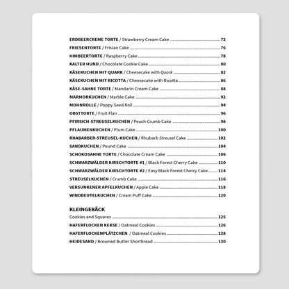 MORE Baking Just Like Oma - Keepsake Journal Cookbook (Full Color)