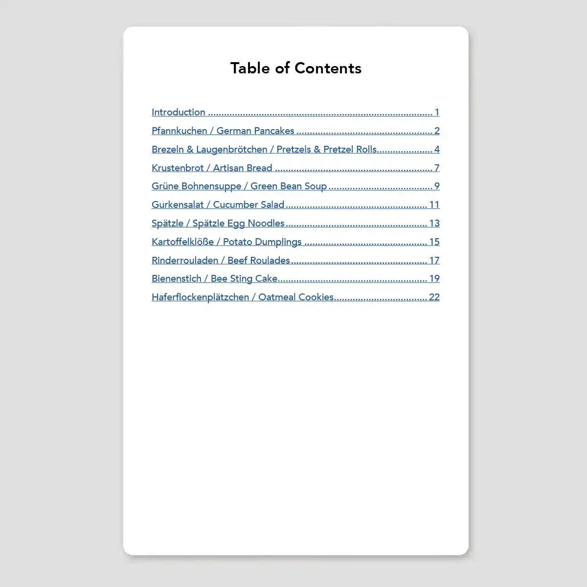 Oma’s Most Popular Recipes (PDF ebook) | Top 10 German Classics