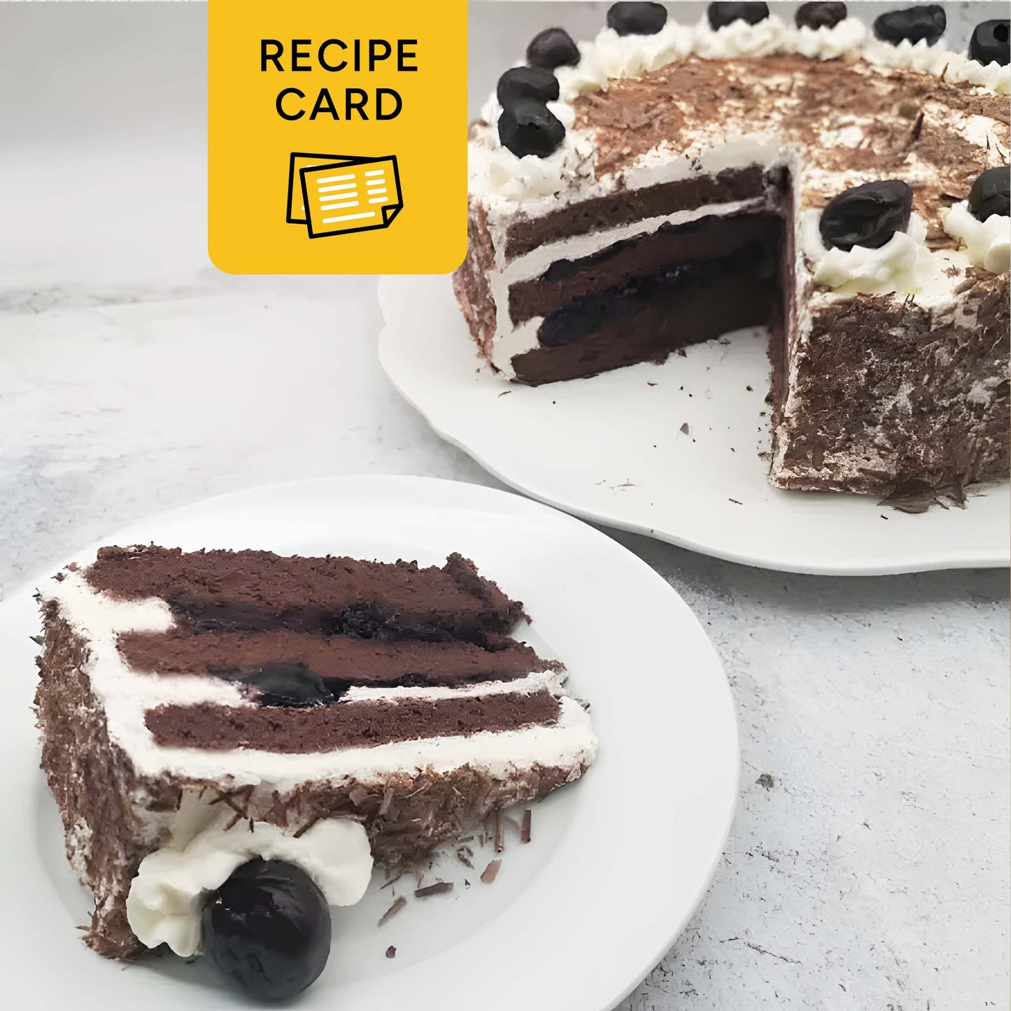 Black Forest Cake Printable Recipe Card, Schwarzwälder Kirschtorte, 4x6 PDF, 8.5x11 PDF