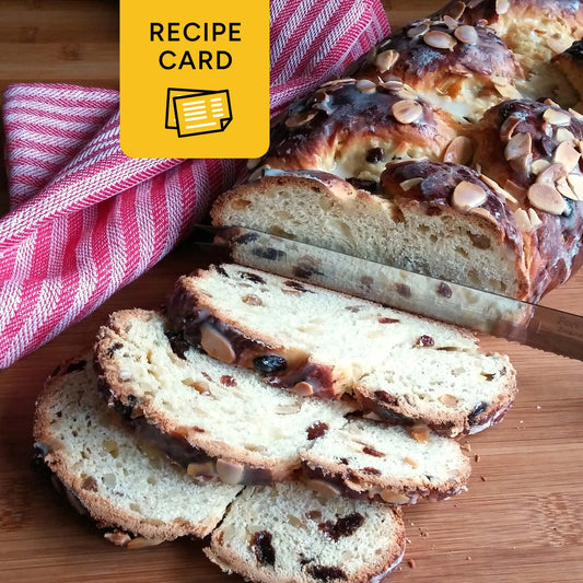 Braided Bread Recipe Card Printable, Hefezopf, 4x6 PDF, 8.5x11 PDF