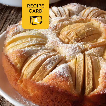 Apple Cake Printable Recipe Card, Versunkener Apfelkuchen, 4x6 PDF, 8.5x11 PDF