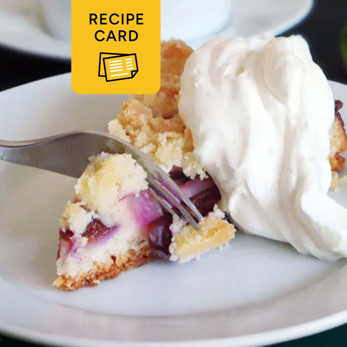 Plum Cake Printable Recipe Card, Streusel Pflaumenkuchen, 4x6 PDF, 8.5x11 PDF