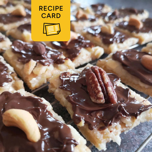 Pecan Bars Recipe Card Printable, Pekannuss-Schnitten, 4x6 PDF, 8.5x11 PDF