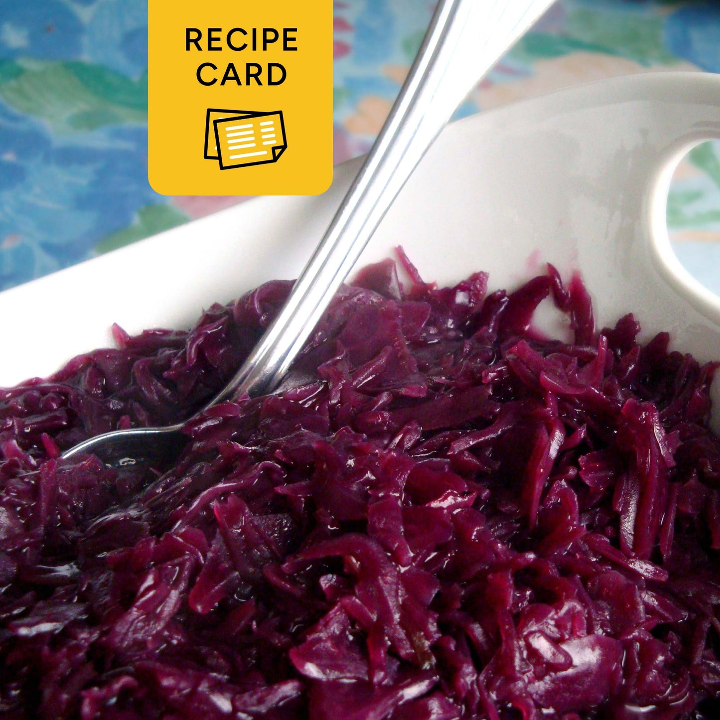 Red Cabbage Recipe Card Printable, Rotkohl / Rotkraut, 4x6 PDF, 8.5x11 PDF