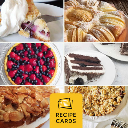 German Cakes Printable Recipe Card Bundle, Set of 6
