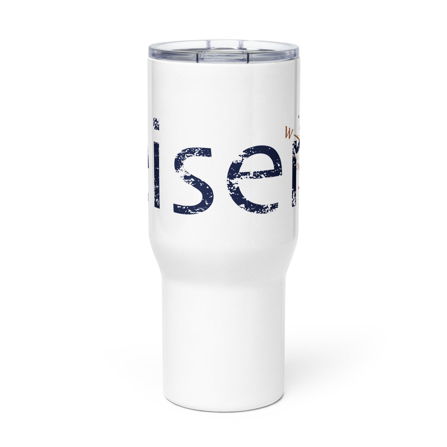 Travel mug with a handle