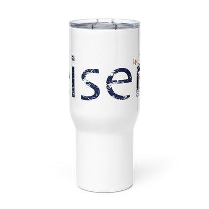 Travel mug with a handle