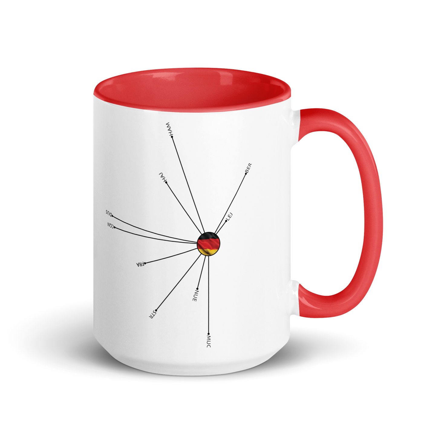 German airports mug detail airport codes Germany travel heritage