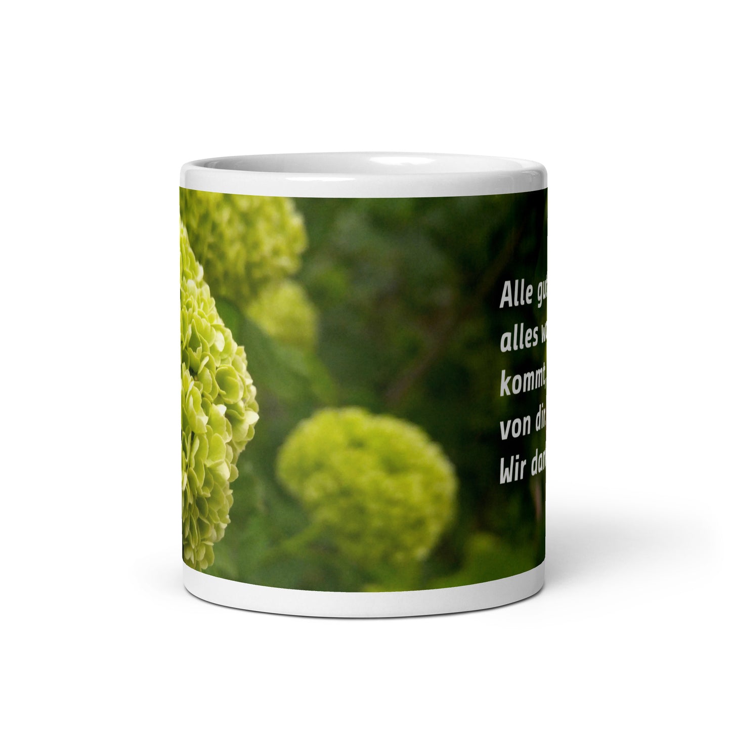 Snowball Mug with German Prayer