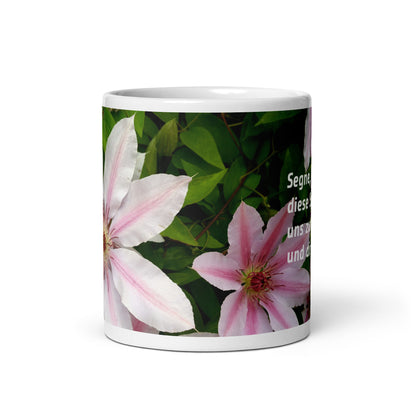 Clematis Mug With German Prayer
