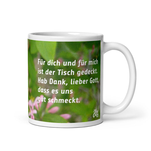 Honeysuckle Mug with German Prayer